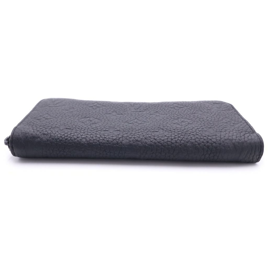 Louis Vuitton Monogram Taurillon Zippy Wallet Horizontal Zip Around Black — view 5