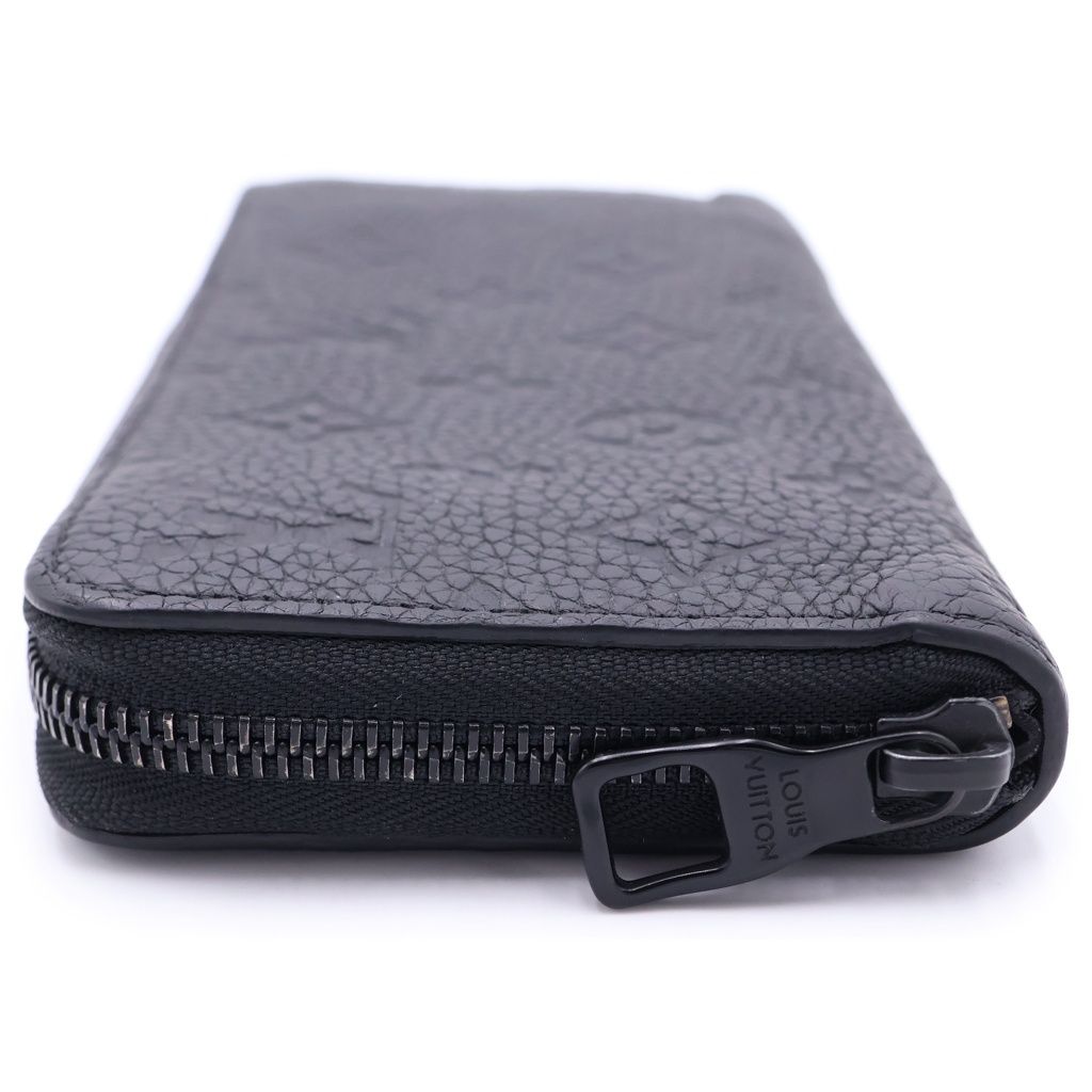 Louis Vuitton Monogram Taurillon Zippy Wallet Horizontal Zip Around Black — view 3