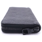 Louis Vuitton Monogram Taurillon Zippy Wallet Horizontal Zip Around Black — view 3