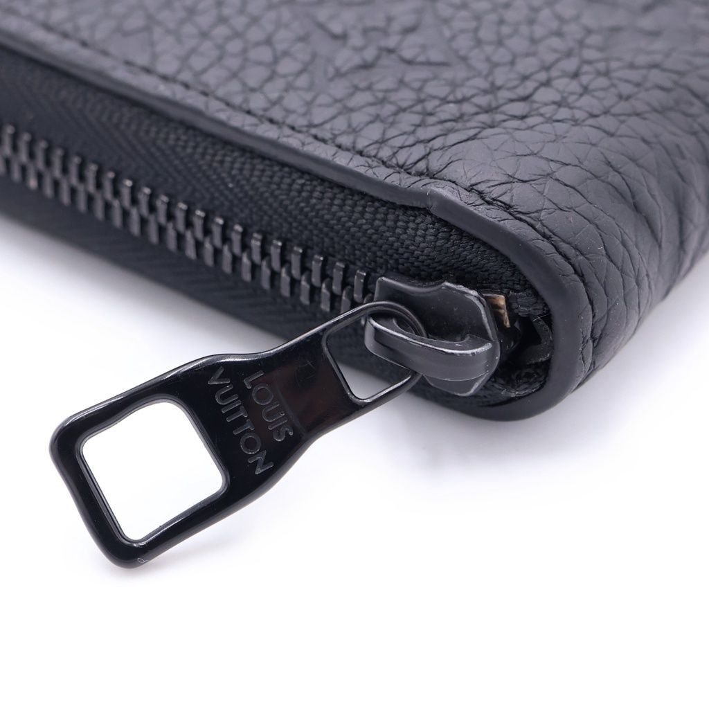Louis Vuitton Monogram Taurillon Zippy Wallet Horizontal Zip Around Black — view 6