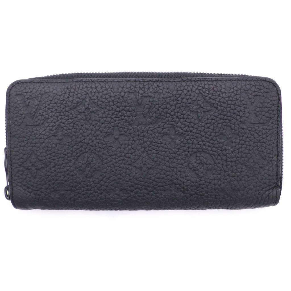 Louis Vuitton Monogram Taurillon Zippy Wallet Horizontal Zip Around Black