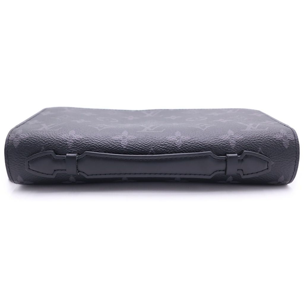 Louis Vuitton Monogram Eclipse Zippy XL Leather Zip Around Wallet Black — view 6