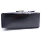 Chanel Quilted Patent Leather Gold Top Handle Handbag Black — view 4