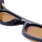 Prada Black Frame Wellington Sunglasses Eyewear Yellow — view 5