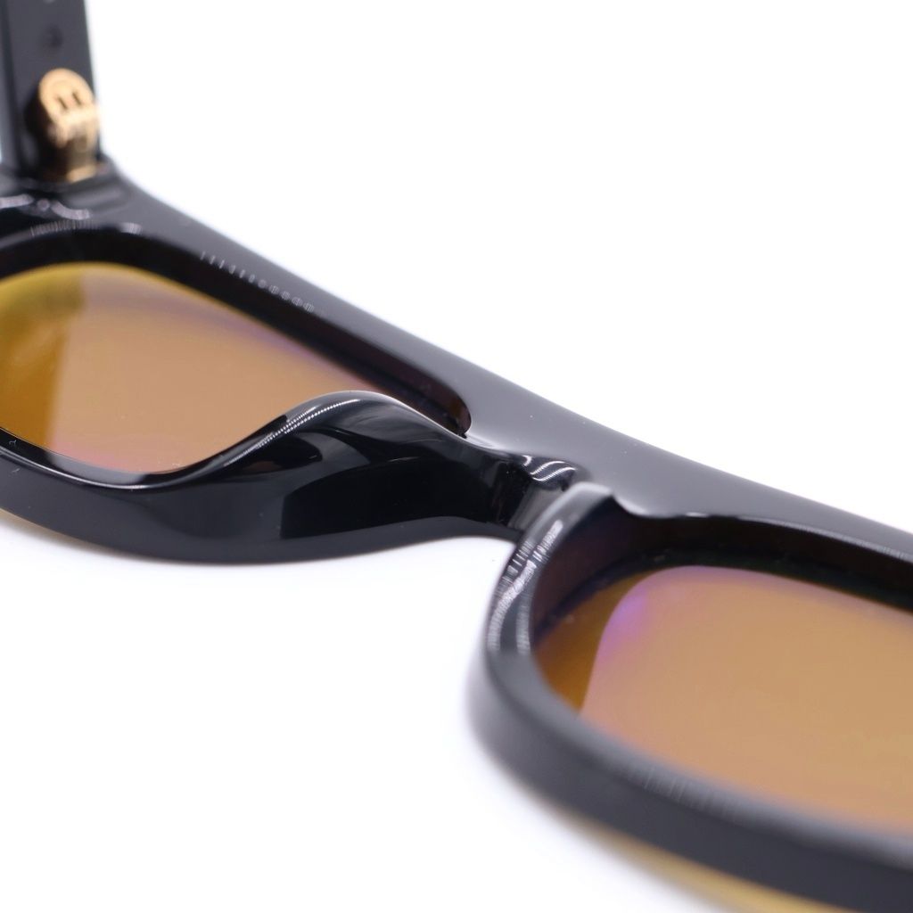 Prada Black Frame Wellington Sunglasses Eyewear Yellow — view 5
