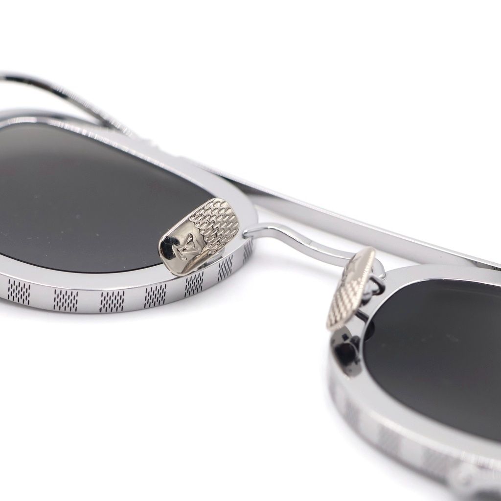 Louis Vuitton LV Supervision Metal Pilot Sunglasses Silver Eyewear — view 5