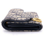 Dior Saddle Lotus Oblique Compact Wallet Beige — view 3
