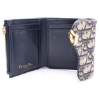 Dior Saddle Lotus Oblique Compact Wallet Beige — view 4