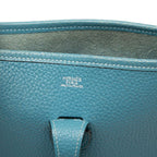 Hermes Evelyne 2 Shoulder Bag Blue Jean Taurillon Clemence — view 7
