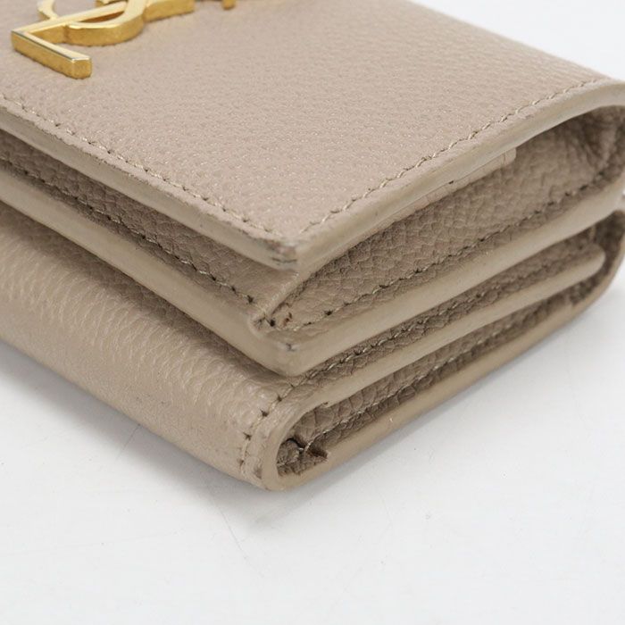 Saint Laurent YSL Line Trifold Wallet Calf — view 8