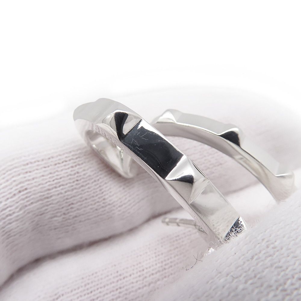 Hermes Earrings Clou Silver — view 5