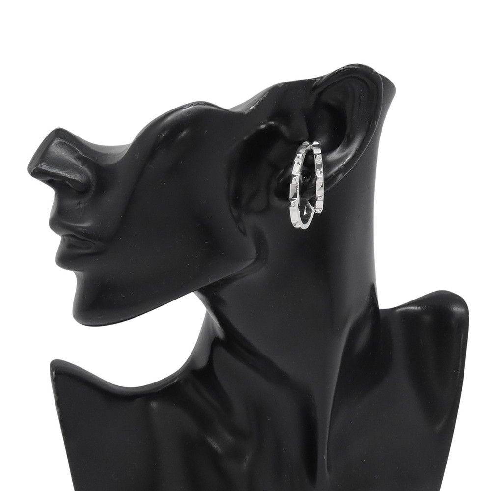 Hermes Earrings Clou Silver — view 4