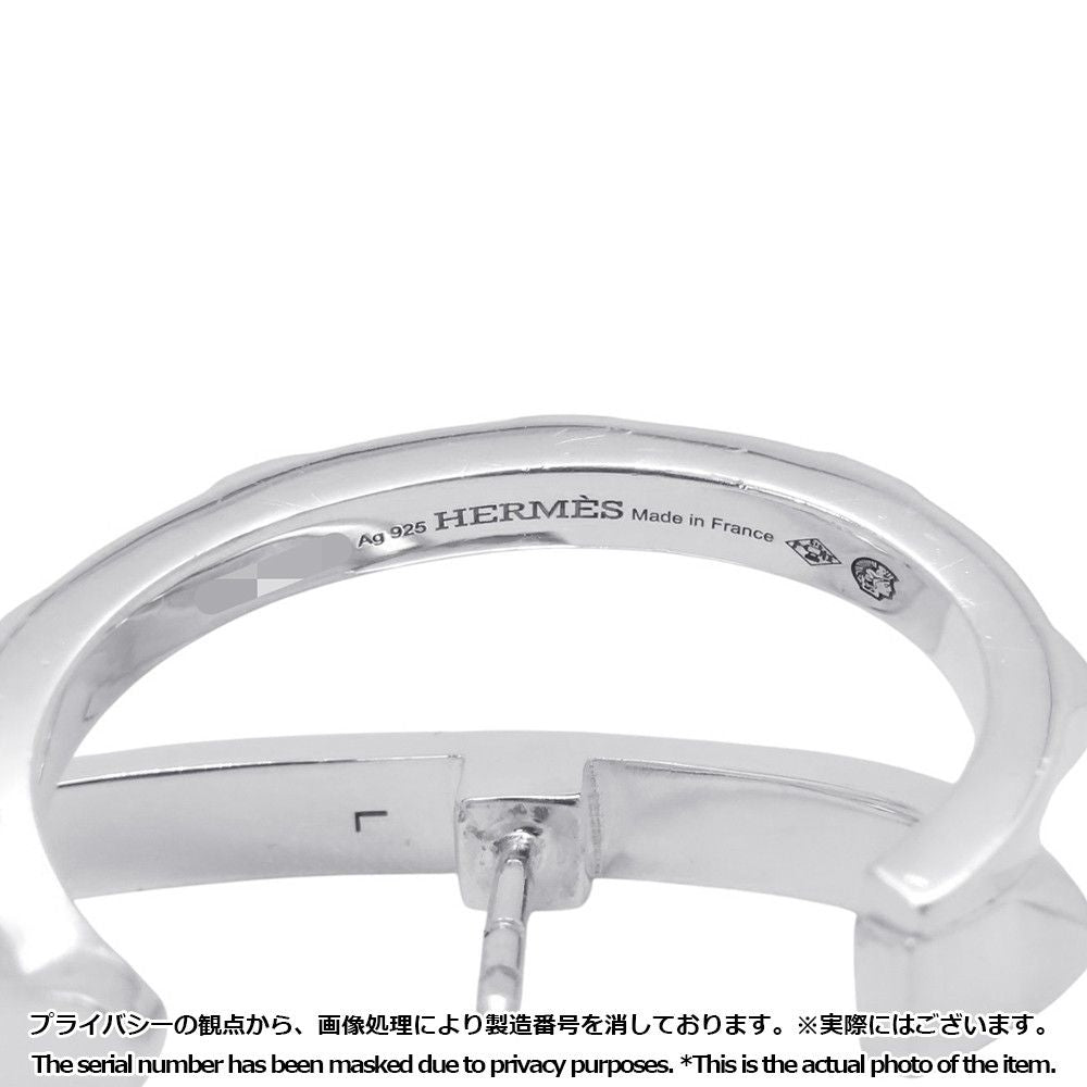 Hermes Earrings Clou Silver — view 7