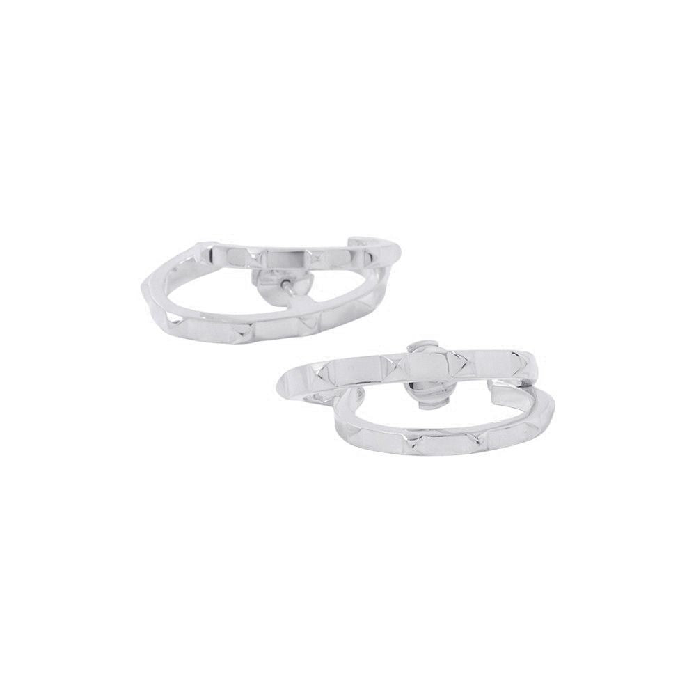 Hermes Earrings Clou Silver — view 2