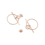 Hermes Earrings Loop Echappee PM 18k Pink Gold — view 3