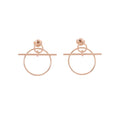 Hermes Earrings Loop Echappee PM 18k Pink Gold