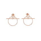 Hermes Earrings Loop Echappee PM 18k Pink Gold