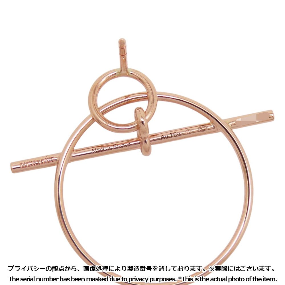 Hermes Earrings Loop Echappee PM 18k Pink Gold — view 9