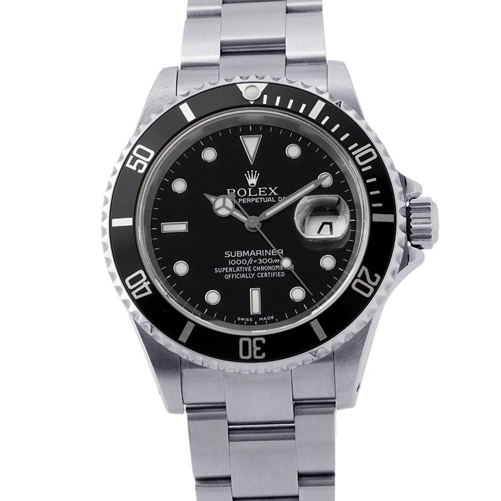 Rolex Submariner Date P Number Watch Black Dial