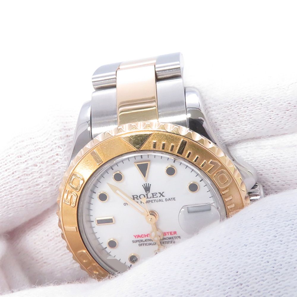 Rolex Yachtmaster Star SS 18k Yellow Gold Number Watch White Dial — view 4
