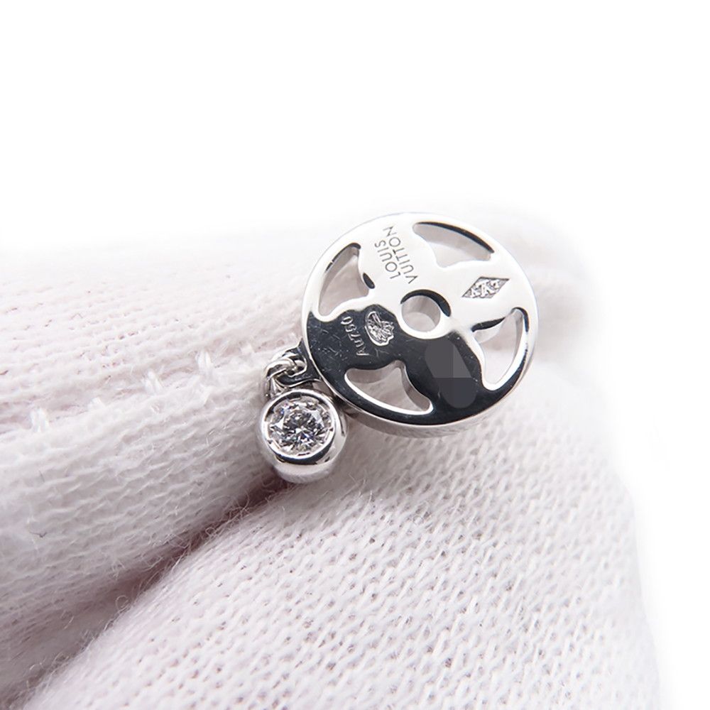 Louis Vuitton Earrings Monogram Idylle Diamond Total 18k White Goldh and White — view 6