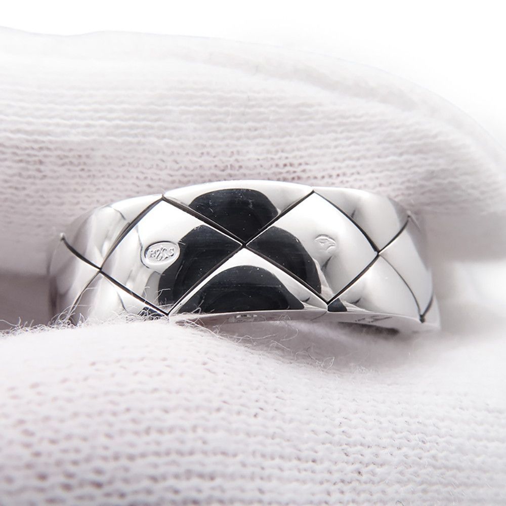 Chanel Ring Quilted 18k White Gold — view 9