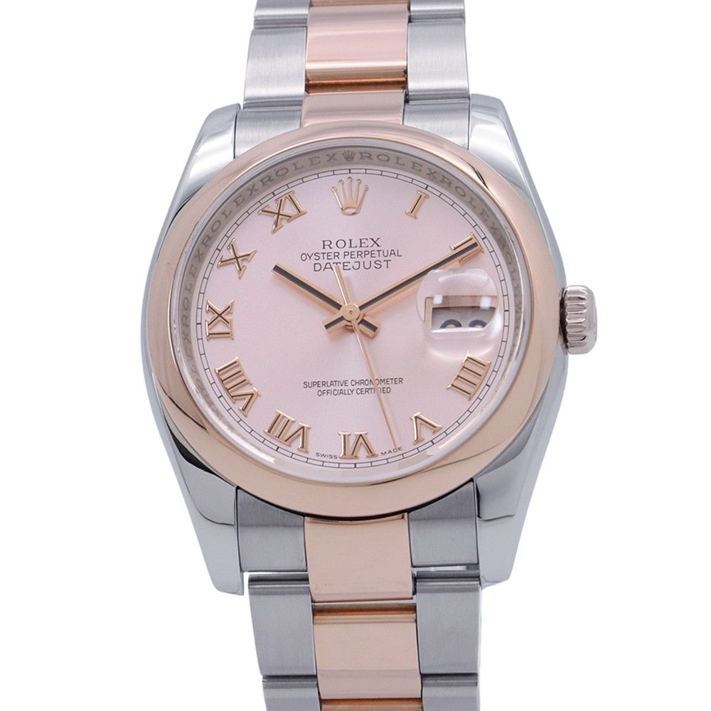 Rolex Datejust SS 18k Pink Gold D Number Watch Dial