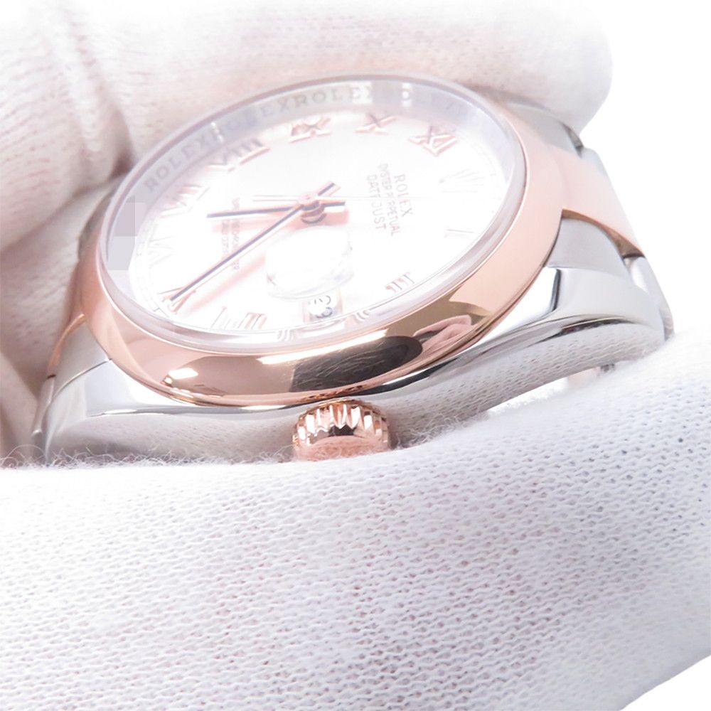 Rolex Datejust SS 18k Pink Gold D Number Watch Dial — view 4