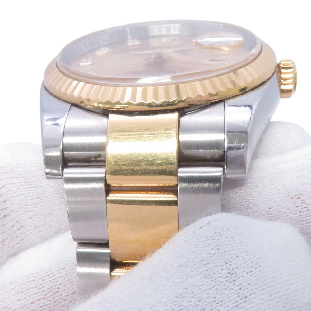 Rolex Datejust SS 18k Yellow Gold Diamond Watch Champagne Dial Oman Hanjar — view 5
