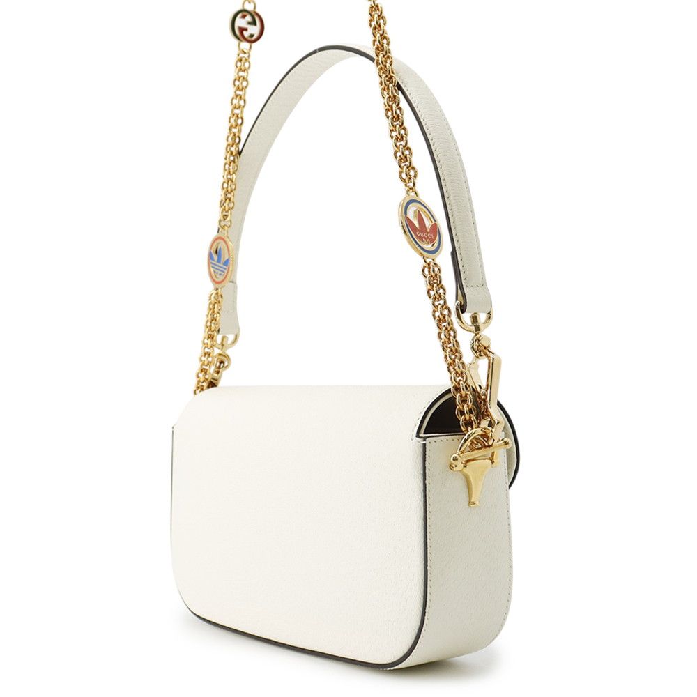 Gucci Chain Shoulder Bag Adidas Collaboration Horsebit Small 2-Way White — view 2
