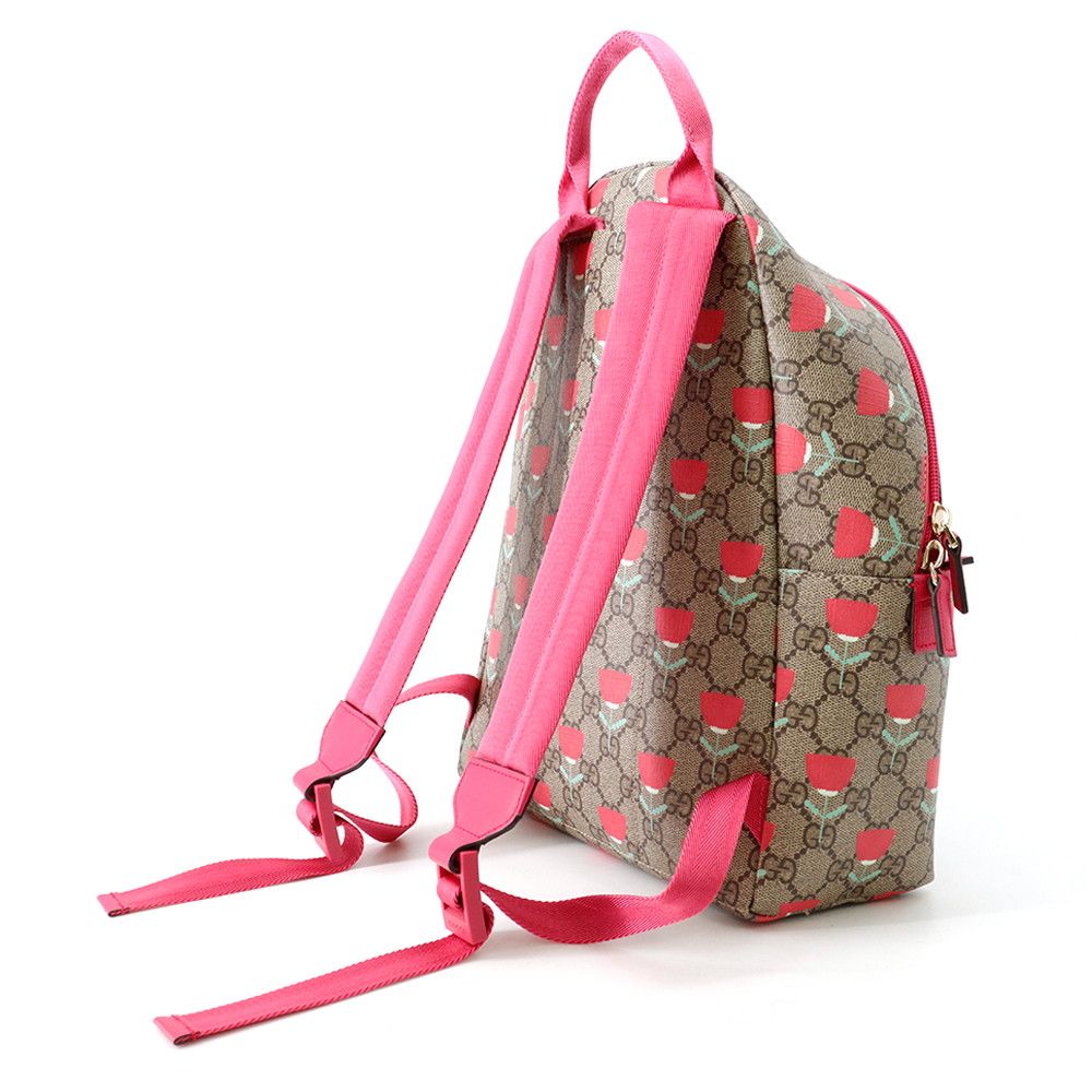 Gucci Backpack GG Supreme Flower Print Children Kids Kim Seungyoung — view 2