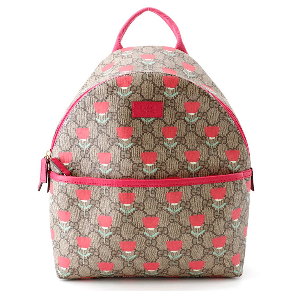 Gucci Backpack GG Supreme Flower Print Children Kids Kim Seungyoung