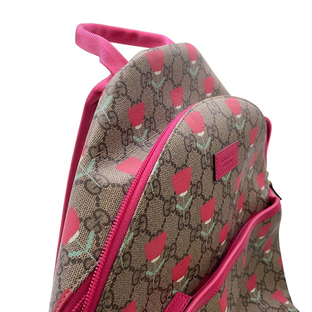 Gucci Backpack GG Supreme Flower Print Children Kids Kim Seungyoung — view 7