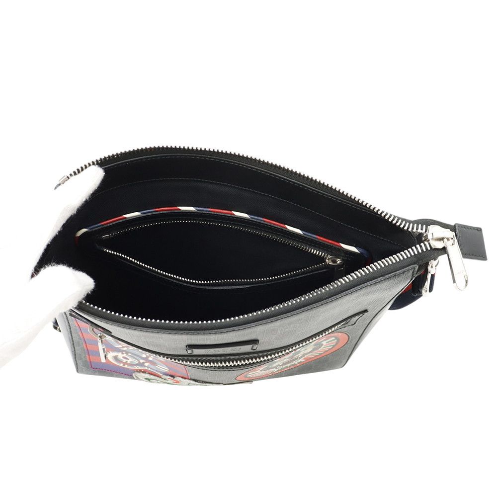 Gucci Shoulder Bag GG Supreme Courier Black — view 5
