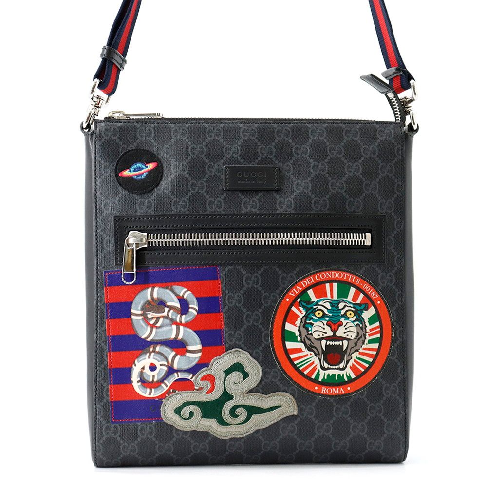 Gucci Shoulder Bag GG Supreme Courier Black