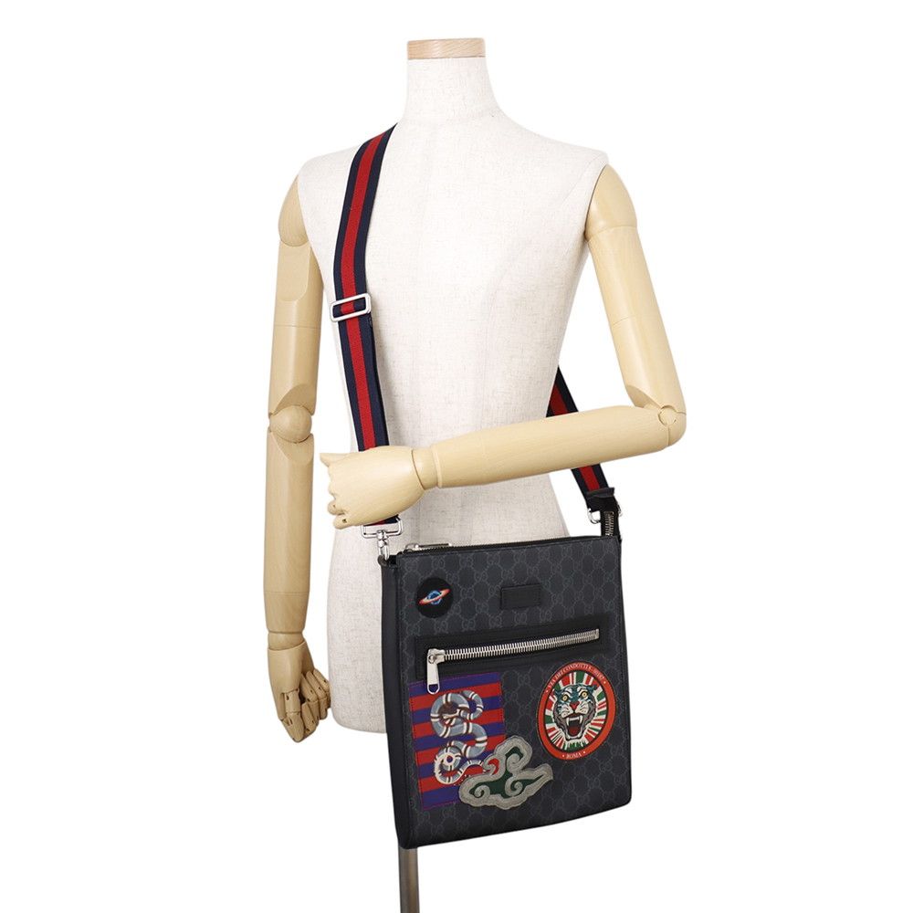 Gucci Shoulder Bag GG Supreme Courier Black — view 4