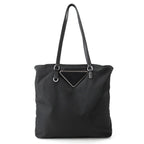 Prada Tote Triangle Logo Nylon Black