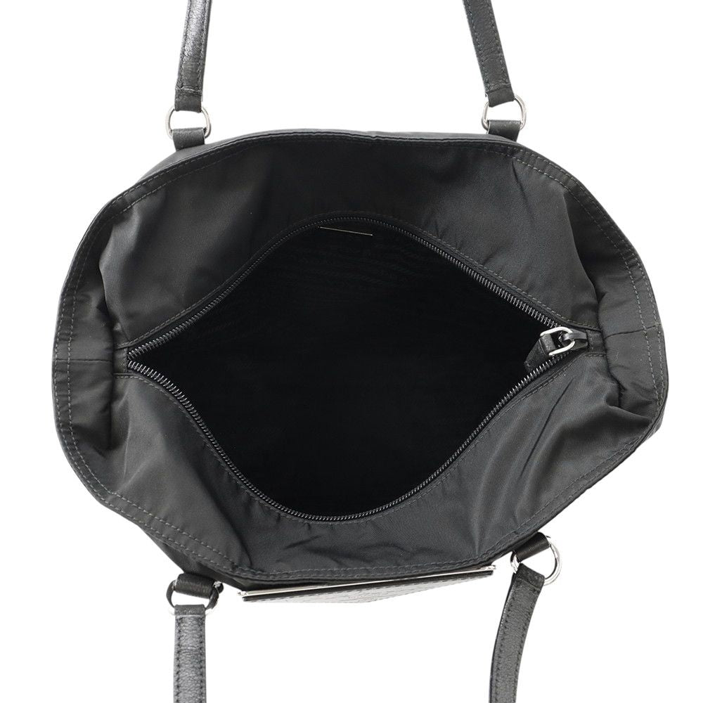 Prada Tote Triangle Logo Nylon Black — view 5