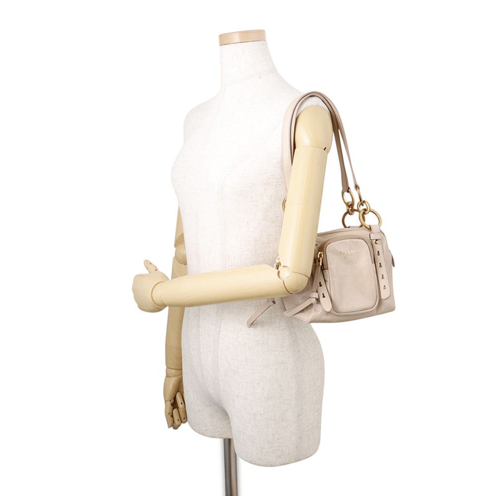 Prada Shoulder Bag Logo Soft Luxe Leather — view 4