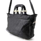 Fendi Leather 2-Way Shoulder Bag Black — view 2