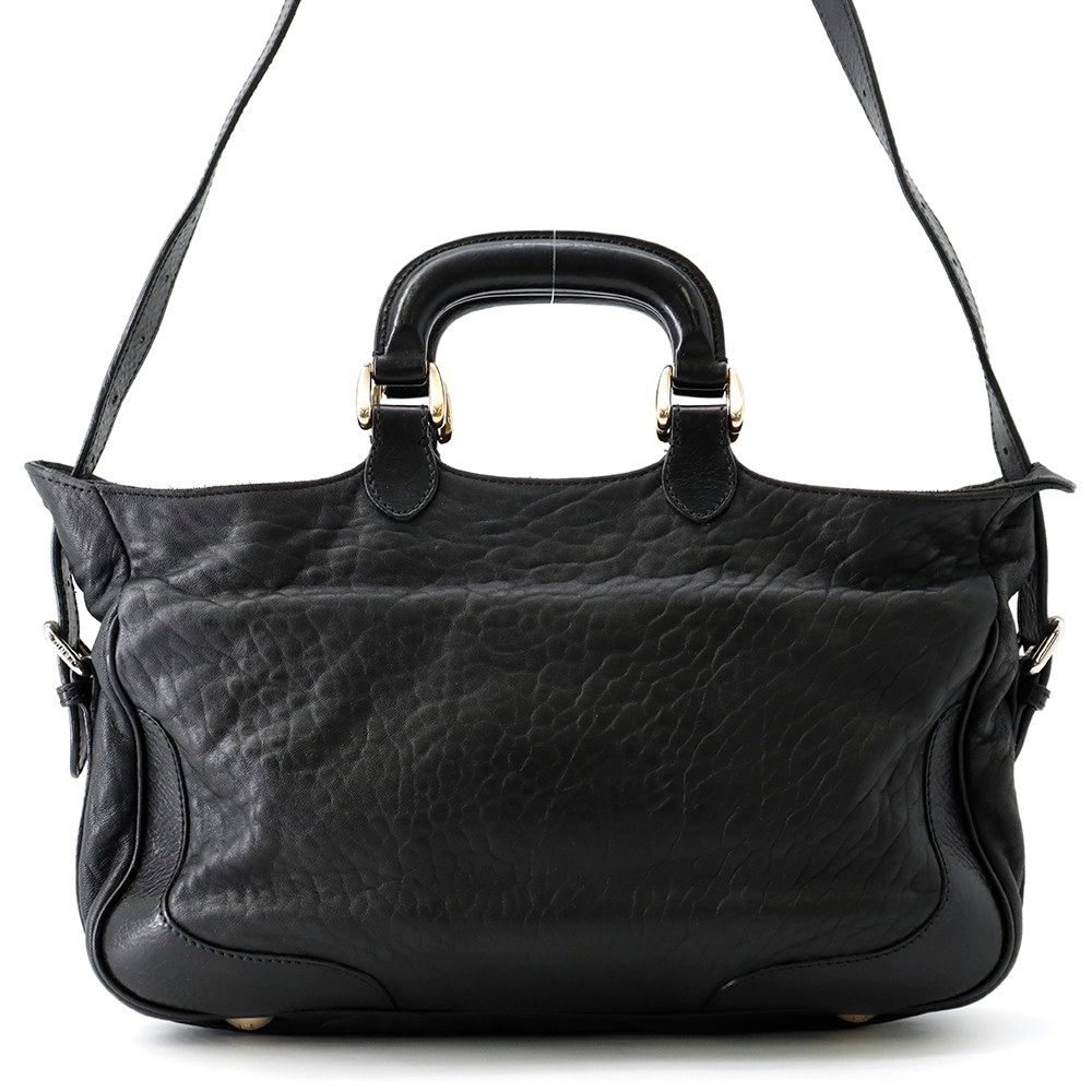 Fendi Leather 2-Way Shoulder Bag Black