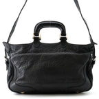 Fendi Leather 2-Way Shoulder Bag Black