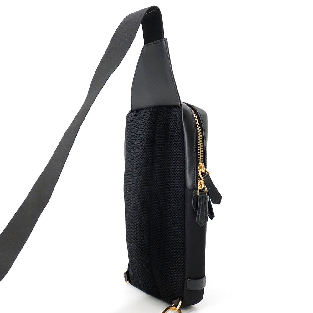 Fendi Belt Bag Monster Star Bugs Eye Nylon Leather Black — view 3