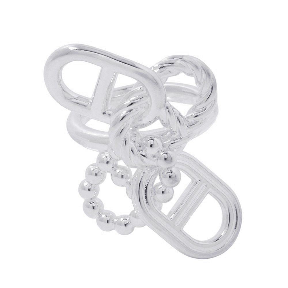 Hermes Ring Chaine D'ancre Alea II Multi Link