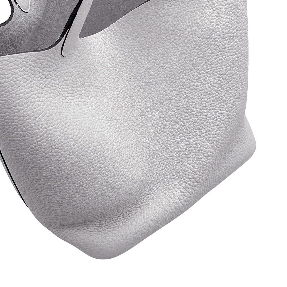 Hermes Handbag Picotin Lock MM New White Gold Taurillon Clemence Tote — view 6