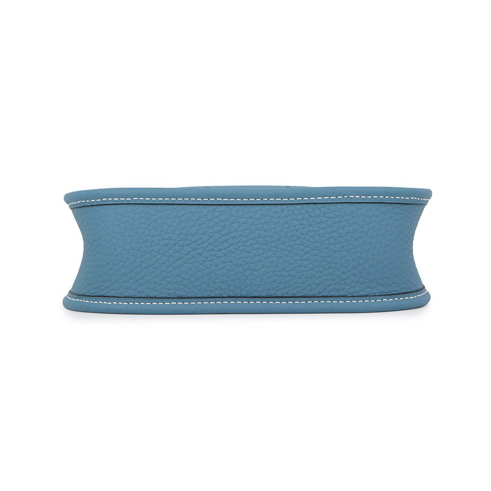 Hermes Shoulder Bag Evelyne TPM 111 cm New Blue Jean Silver Taurillon Clemence — view 3