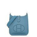 Hermes Shoulder Bag Evelyne TPM 111 cm New Blue Jean Silver Taurillon Clemence