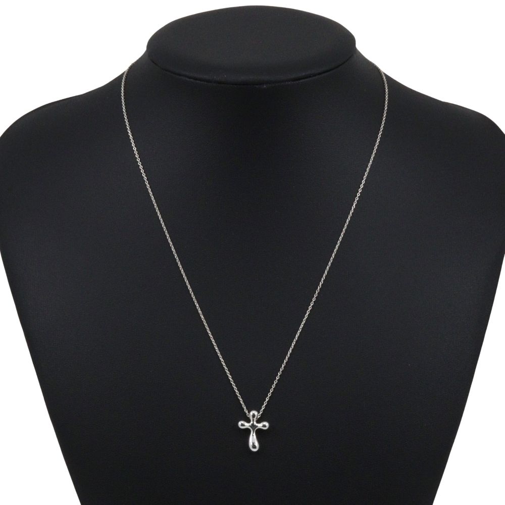Tiffany & Co Small Cross Elsa Peretti 925 Sterling Silver Necklace — view 2