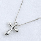 Tiffany & Co Small Cross Elsa Peretti 925 Sterling Silver Necklace — view 3