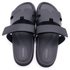 Hermes Chypre Sandals Calf Leather Black — view 4